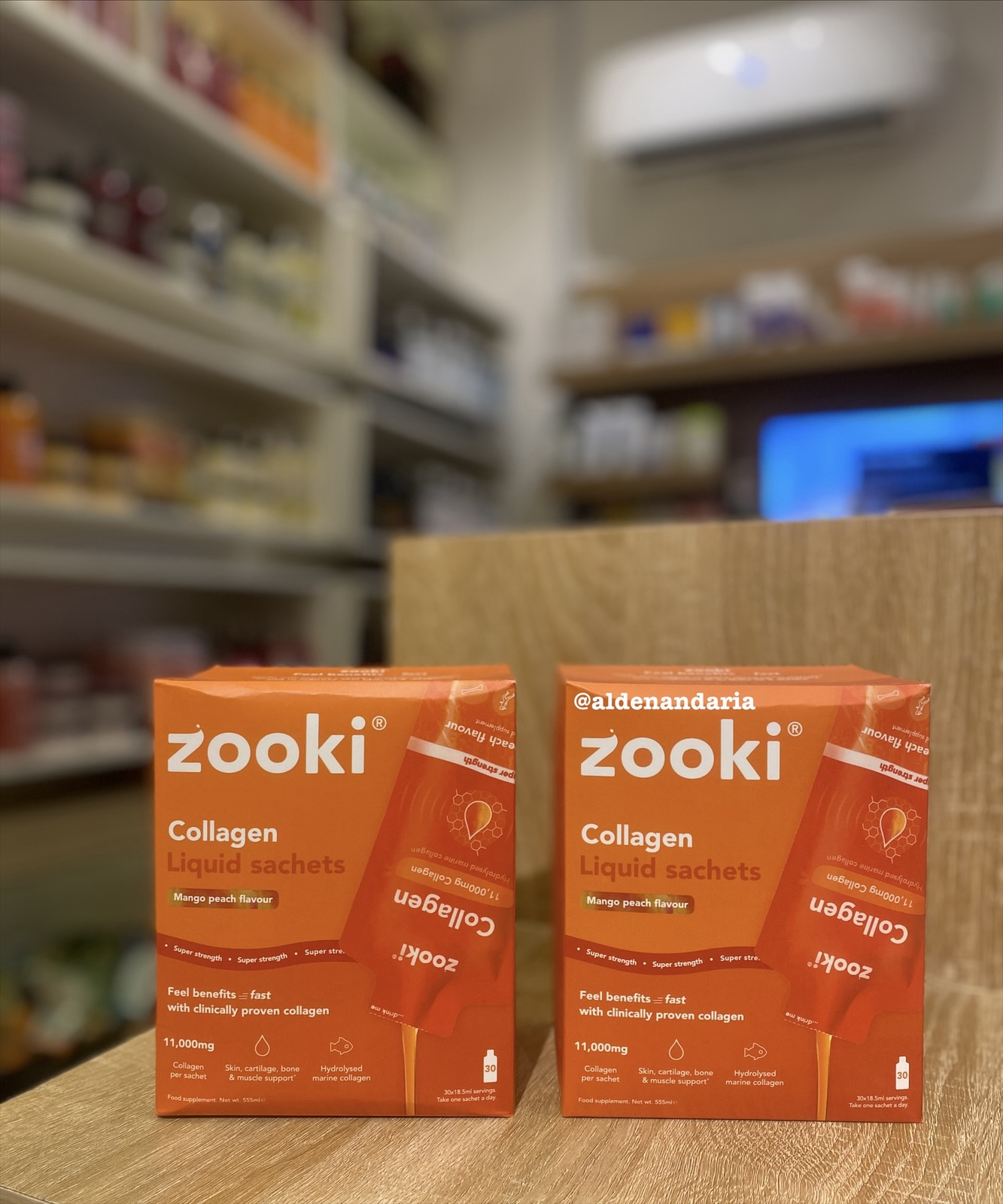 Zooki Collagen Liquid Sachets 11,000mg - Pack of 30 (Mango Peach Flavor) - Image 2