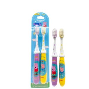 Equate Kids Peppa Pig Manual Toothbrush, Soft Bristles (2 Pack) 12M+