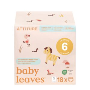 ATTITUDE baby leaves Bamboo Training Pants - Unscented - 18 Count