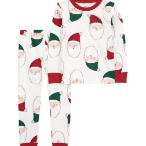 Carter’s Toddler 2-Piece santa 100% snug fit cotton pajamas 12M