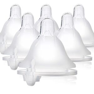 Evenflo Feeding Balance + Wide Neck BPA-Free Silicone Medium Flow Baby Bottle Nipple - 3 Months+, 6ct