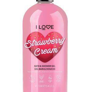 I LOVE Strawberry cream Bath and Shower gel 750ml