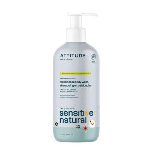 ATTITUDE oatmeal sensitive natural baby 2in1 Shampoo & Body Wash - Unscented
