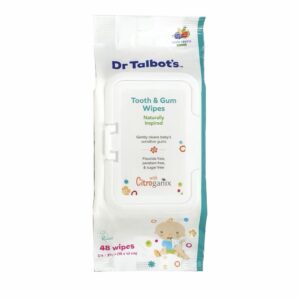 Dr. Talbot's Eco Bamboo Baby Tooth and Gum Wipes Naturally Inspired With Citroganix, 1-pack, 48 count