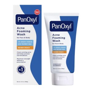 PanOxyl Acne Foaming Wash Benzoyl Peroxide 10% Maximum Strength