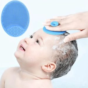 Baby Silicone Shower Brush For Hair Washing & massage- 1 piece (Blue)