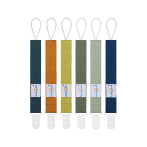 Babygoal Neutral Pacifier Clips, 6pk