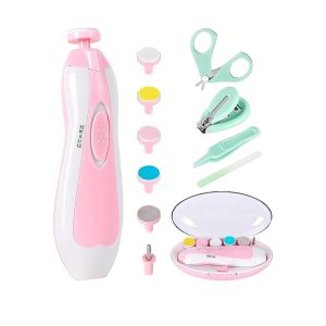 Qunlions Electric 12 in 1 Baby manicure set-Blue