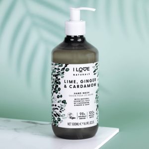 I LOVE  Naturals Hand Wash Lime, Ginger & Cardamon