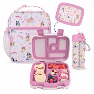 Bentgo + BLUEY 3-Piece Kids Lunch Set | Hearts & Crafts