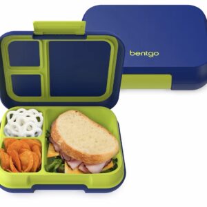 Bentgo Pop Lunch Box | Navy Blue/Chartreuse, for 8+