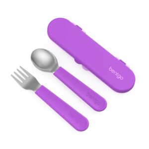 Bentgo Kids Stainless Steel Utensil Set | Purple