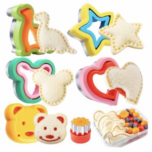Kimfead Sandwich Cutters for Kids Lunch, 6 Pieces