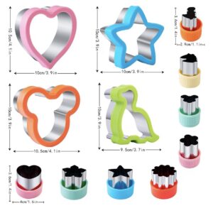 Kimfead Sandwich & fruits Cutters for Kids Lunch 12 Pcs