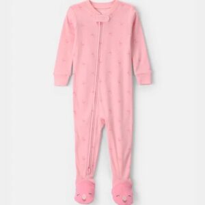 Carter’s Baby Girl Flamingo 100% Cotton Snug Fit 1-Piece Pajama - Pink, 12M