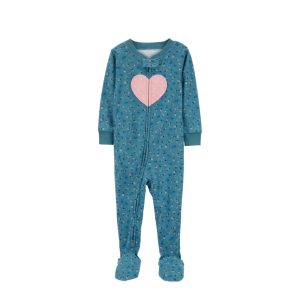 Carter’s Toddler 1-Piece Heart 100% Snug Fit Cotton Footie-2T