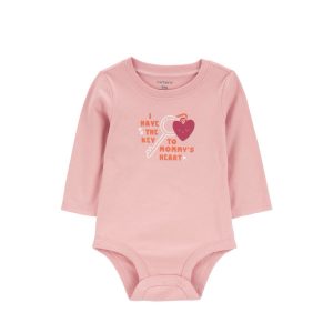 Carter’s “Key to Mommy’s Heart” Long sleeve Bodysuit- 9M