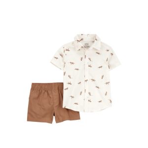 Carter’s Baby 2-Piece Dog Button-Down Shirt Outfit Set - 24M