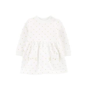 Carter’s Baby Polka Dot Fleece Dress-18M