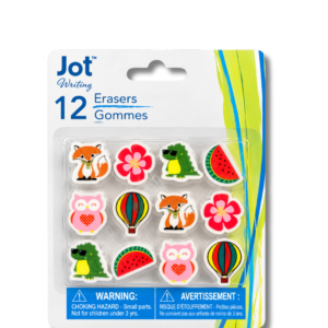 Jot Fun-Shaped Erasers, 12-ct. Packs