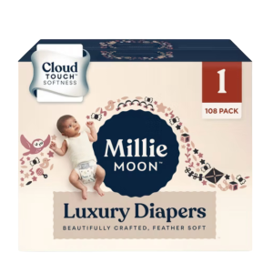 Millie Moon Luxury Disposable Diaper Box- Size 1 (108 counts)