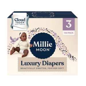 Millie Moon Luxury Disposable Diaper Box- Size 3 (144 counts)