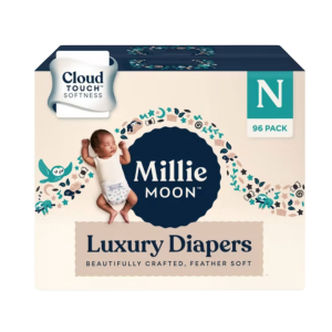 Millie Moon Luxury Disposable Diaper Box- Size N (96 counts)