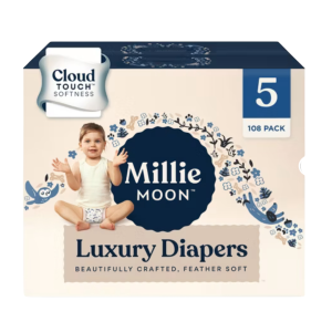 Millie Moon Luxury Disposable Diaper Box- Size 5 (108 counts)